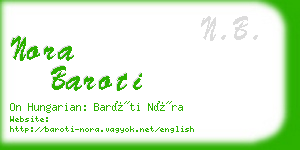 nora baroti business card